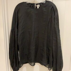 COS Black Long Sleeve Relaxed Blouse